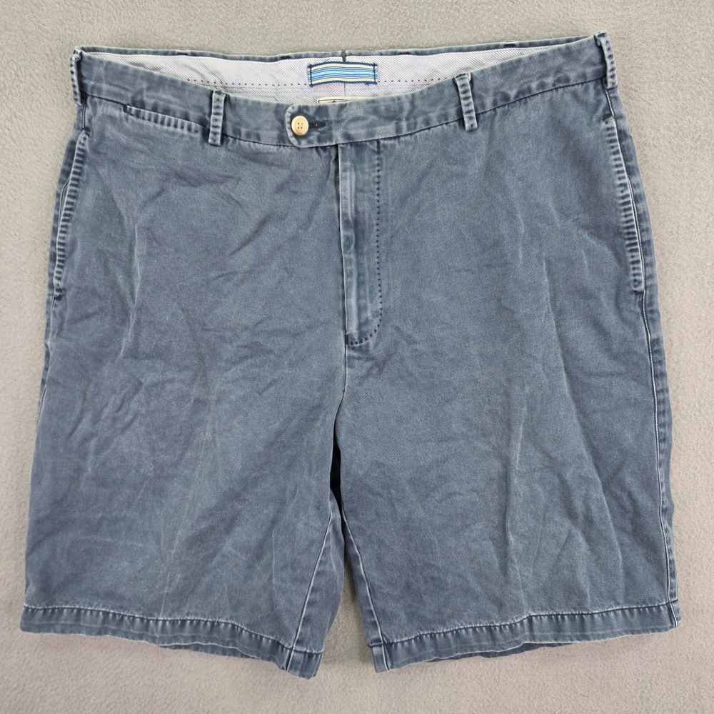 Peter Millar Shorts Mens 36 Blue Pima Cotton Flat Front Classic Casual Luxury